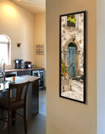 Load image into Gallery viewer, &quot;Chair at the Door&quot; TALL SKINNY CANVAS FRAMED PRINT &quot;15 X 45&quot;
