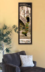 Load image into Gallery viewer, &quot;Wheelbarrow of Roses&quot; TALL SKINNY CANVAS FRAMED PRINT &quot;15 X 45&quot;
