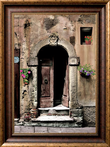 "Arched Door #11" FRAMED CANVAS ARTIST SIGNED 24"x 32"
