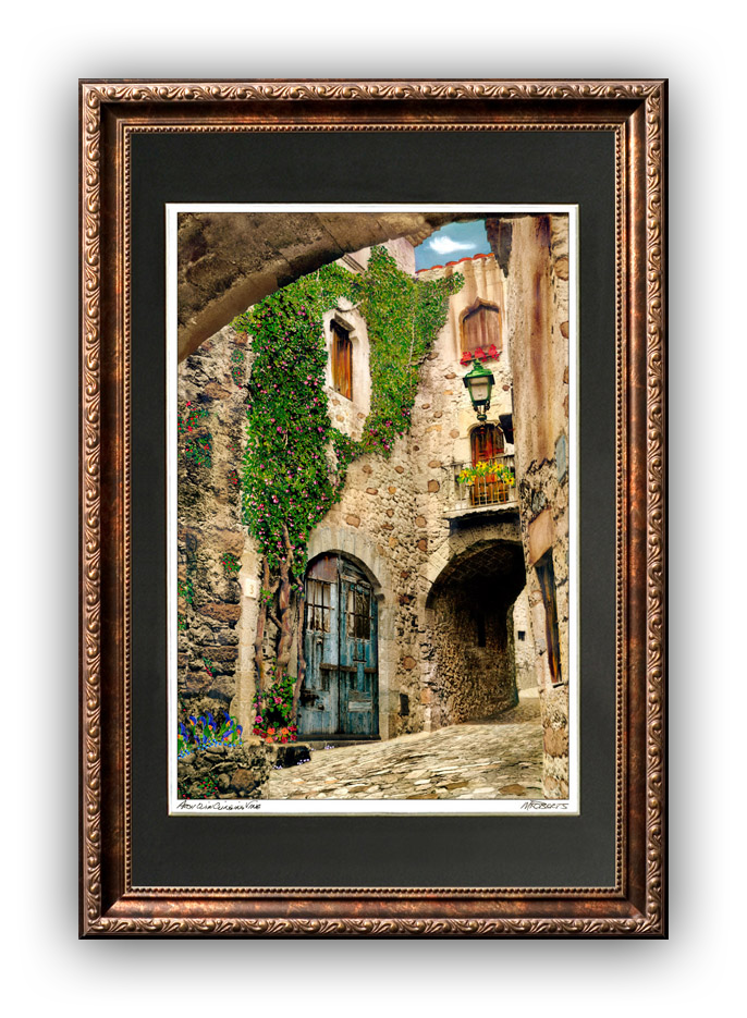 "Arch with Clinging Vine" Signed Matted & Framed