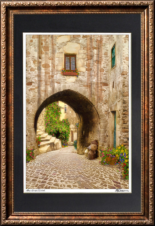 Arch with Wine framed art