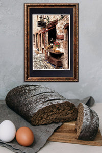 "Bread Shop" Signed Mattred & Framed