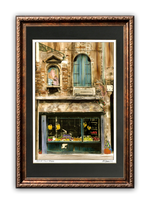 Load image into Gallery viewer, “Corner Fruit Store&quot; Signed Matted &amp; Framed
