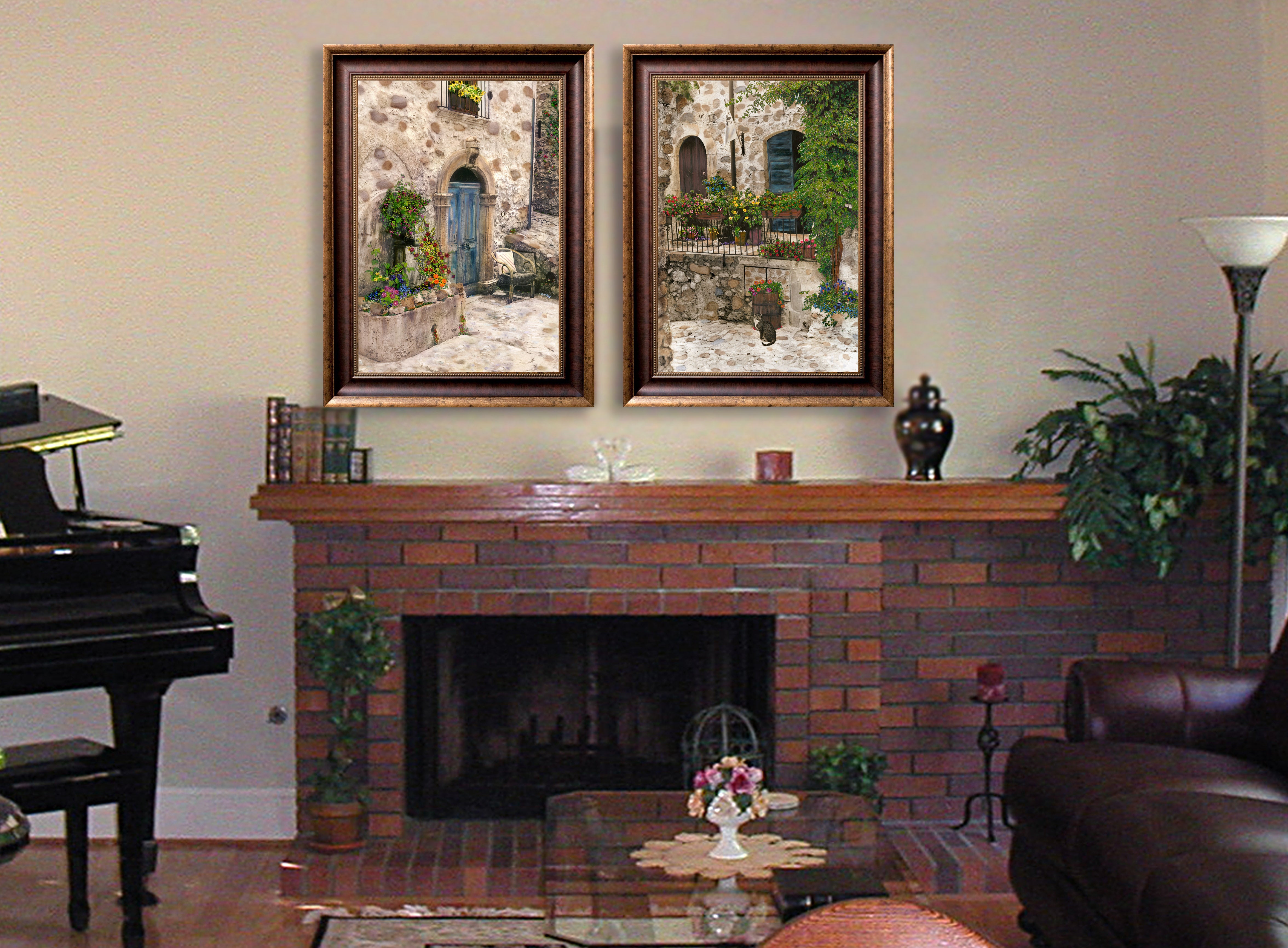 "Chair at the Door" FRAMED CANVAS ARTIST SIGNED 24"x 32"