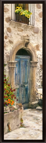 Load image into Gallery viewer, &quot;Chair at the Door&quot; TALL SKINNY CANVAS FRAMED PRINT &quot;15 X 45&quot;
