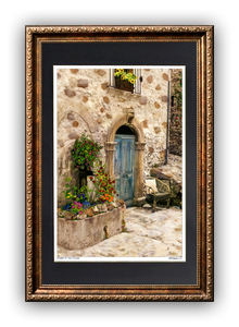 "Chair at the Door" Signed Matted & Framed