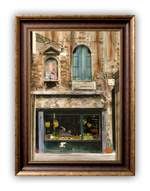 Load image into Gallery viewer, ”Corner Fruit Store&quot; FRAMED CANVAS ARTIST SIGNED 24&quot;x 32&quot;

