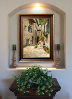 Load image into Gallery viewer, “Tuscan Steps&quot; FRAMED CANVAS ARTIST SIGNED 24&quot;x 32&quot;
