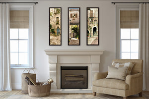 "Tuscan Reflections" TALL SKINNY CANVAS FRAMED PRINT "15 X 45"