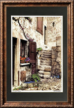 Load image into Gallery viewer, “Village Steps&quot; Signed Matted &amp; Framed
